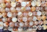 LSBS239 15 inches 14mm round red gum flower crystal beads wholesale