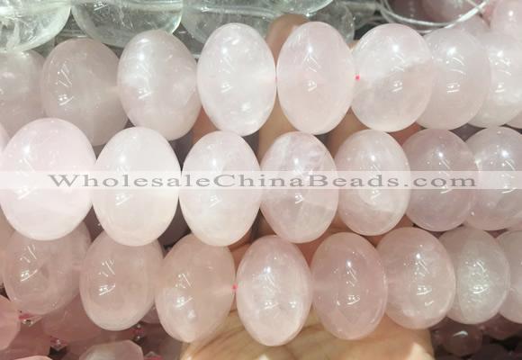 LSBS255 15 inches 20*28mm - 22*30mm rondelle rose quartz gemstone beads wholesale