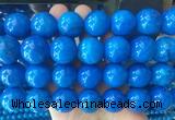 LSBS258 15 inches 20mm round blue agate gemstone beads wholesale