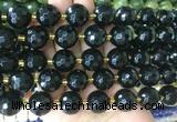 LSBS26 15 inches 16mm faceted round black agate beads wholesale