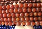 LSBS262 15 inches 14mm round red agate gemstone beads wholesale