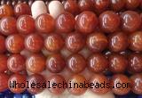 LSBS264 15 inches 18mm round red agate gemstone beads wholesale