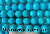 LSBS269 15 inches 20mm round blue howlite turquoise gemstone beads wholesale