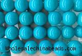LSBS270 15 inches 22mm round blue howlite turquoise gemstone beads wholesale