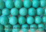 LSBS277 15 inches 22mm round green howlite turquoise gemstone beads wholesale