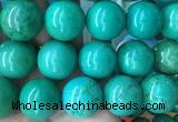 LSBS279 15 inches 30mm round green howlite turquoise gemstone beads wholesale