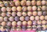 LSBS289 15 inches 14mm round green dragon veins jasper gemstone beads wholesale