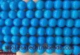 LSBS298 15 inches 14mm round dark blue agate gemstone beads wholesale