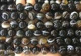 LSBS302 15 inches 14mm round banded agate gemstone beads wholesale