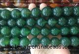 LSBS315 15 inches 18mm round green agate gemstone beads wholesale