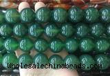 LSBS325 15 inches 20mm round green agate gemstone beads wholesale