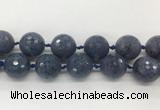 LSBS335 15 inches 25mm faceted round Dumortierite gemstone beads wholesale