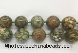 LSBS340 15 inches 30mm round Peacock gemstone beads wholesale