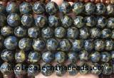LSBS348 15 inches 14mm round gold color stone beads wholesale