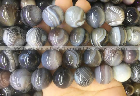 LSBS35 15 inches 18mm round botswana agate gemstone beads wholesale