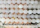 LSBS352 15 inches 14mm round white agate gemstone beads wholesale
