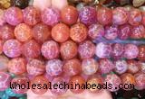 LSBS381 15 inches 14mm round dragon veins agate gemstone beads wholesale