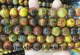 LSBS407 15 inches 16mm round colorful pietersite gemstone beads wholesale