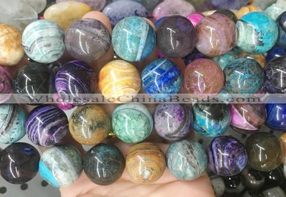 LSBS440 15 inches 20mm round agate gemstone beads wholesale