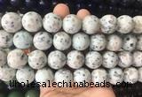 LSBS466 15 inches 18mm round sesame jasper gemstone beads wholesale