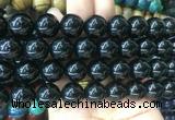 LSBS55 15 inches 16mm round black agate gemstone beads wholesale