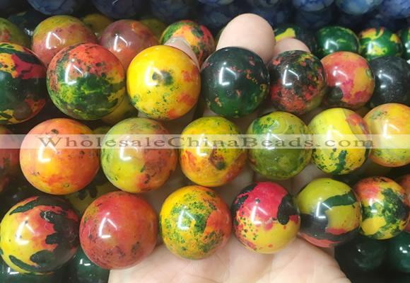 LSBS565 15 inches 20mm round agate gemstone beads wholesale