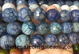 LSBS596 15 inches 20mm faceted round agate gemstone beads wholesale