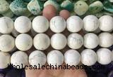 LSBS656 15 inches 20mm round howlite turquoise gemstone beads wholesale