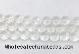 LSBS69 15 inches 16mm faceted round white crystal beads wholesale