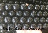 LSBS712 15 inches 18mm round banded black agate gemstone beads wholesale