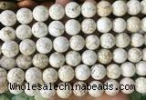 LSBS723 15 inches 14mm round howlite turquoise gemstone beads wholesale