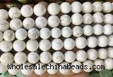LSBS724 15 inches 14mm round howlite turquoise gemstone beads wholesale