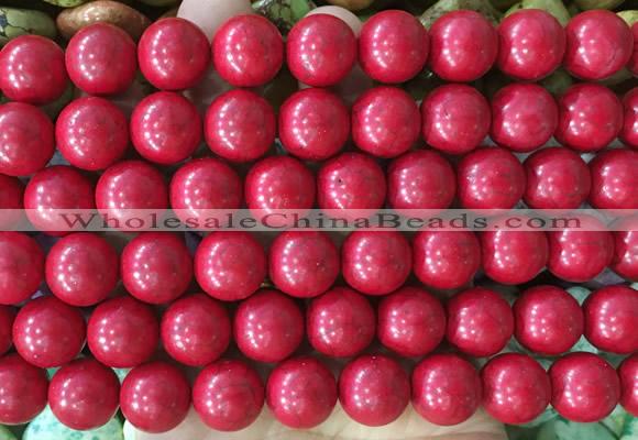 LSBS725 15 inches 14mm round howlite turquoise gemstone beads wholesale