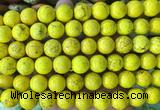 LSBS727 15 inches 14mm round howlite turquoise gemstone beads wholesale