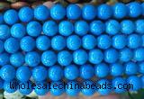 LSBS730 15 inches 14mm round howlite turquoise gemstone beads wholesale