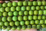 LSBS736 15 inches 14mm round howlite turquoise gemstone beads wholesale