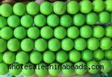 LSBS737 15 inches 14mm round howlite turquoise gemstone beads wholesale