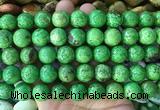 LSBS738 15 inches 14mm round howlite turquoise gemstone beads wholesale