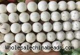 LSBS742 15 inches 16mm round howlite turquoise gemstone beads wholesale