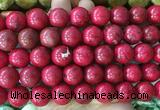 LSBS744 15 inches 16mm round howlite turquoise gemstone beads wholesale