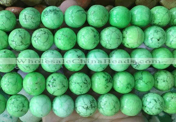 LSBS753 15 inches 16mm round howlite turquoise gemstone beads wholesale