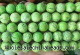 LSBS754 15 inches 16mm round howlite turquoise gemstone beads wholesale