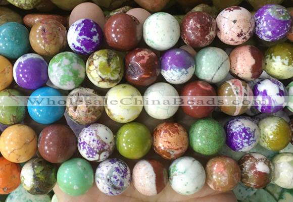 LSBS758 15 inches 16mm round howlite turquoise gemstone beads wholesale