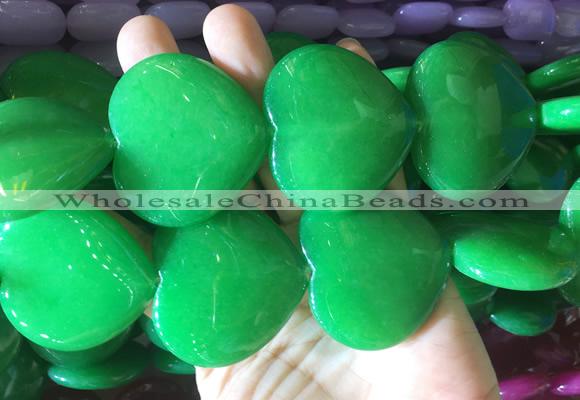 LSBS843 15 inches 45mm heart candy jade gemstone beads wholesale