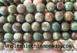 LSBS85 15 inches 16mm faceted round green opal beads wholesale