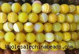 LSBS894 15 inches 16mm round banded agate gemstone beads wholesale