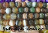 LSBS895 15 inches 16mm round banded agate gemstone beads wholesale