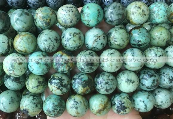 LSBS917 15 inches 16mm round african turquoise gemstone beads wholesale