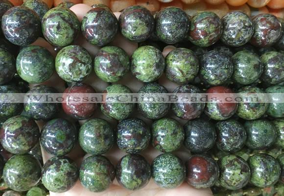 LSBS918 15 inches 16mm round dragon blood jasper gemstone beads wholesale
