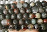 LSBS919 15 inches 16mm round blood jasper gemstone beads wholesale